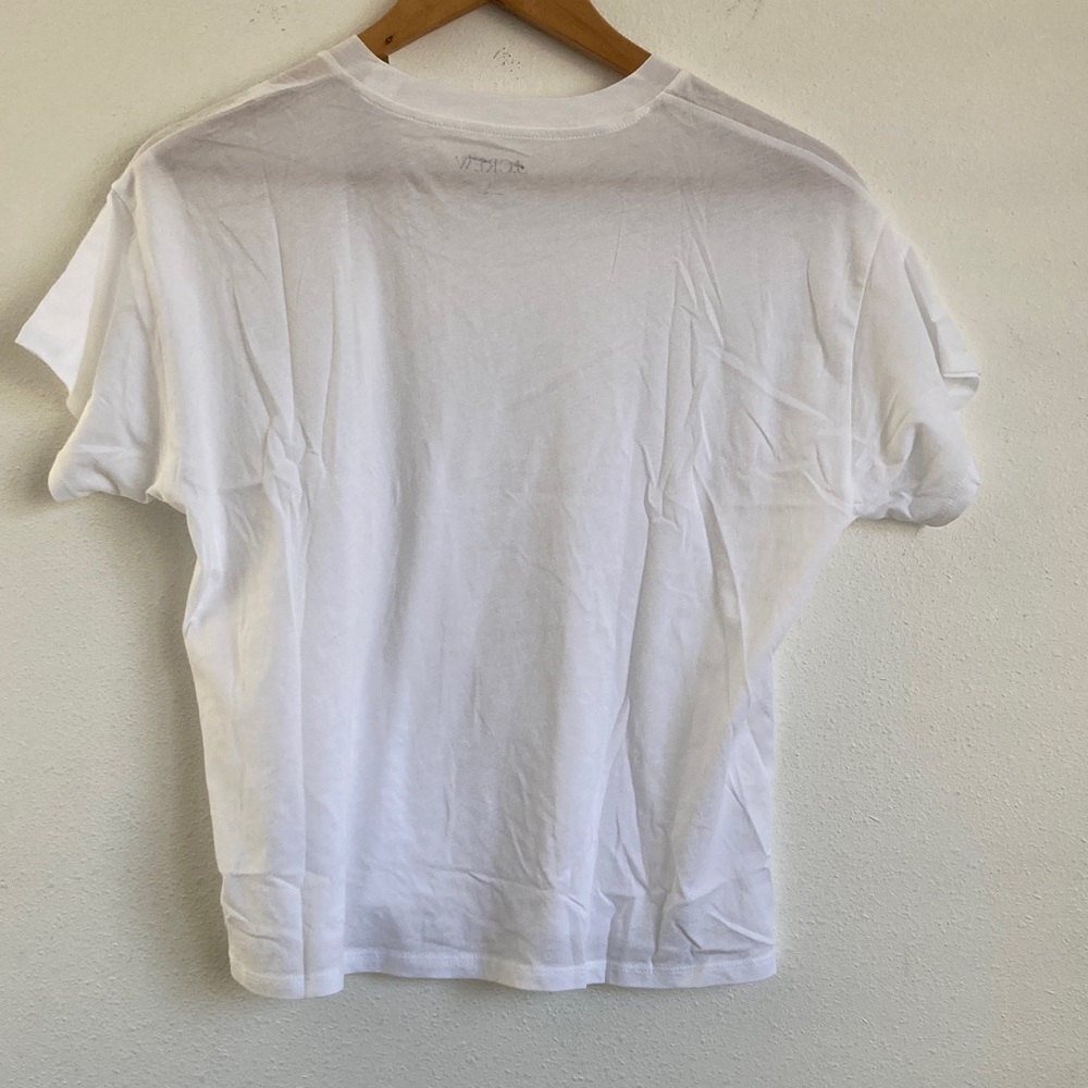 J.‎ Crew Feather jersey cropped T-shirt Small Crisp White Tee - Picture 7 of 10